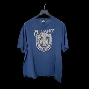 Vintage JINX World of Warcraft Alliance T-Shirt Blue 2006 Blizzard Mens XL‎
